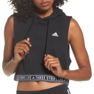 RARE NWT ADIDAS ORIGINALS Crop Hoodie Top Tank